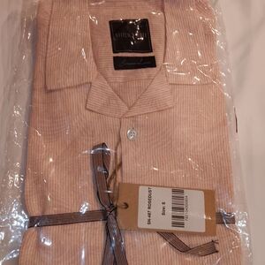 Stich Note Linen Shirt Rosedust color size small NWT European linen
